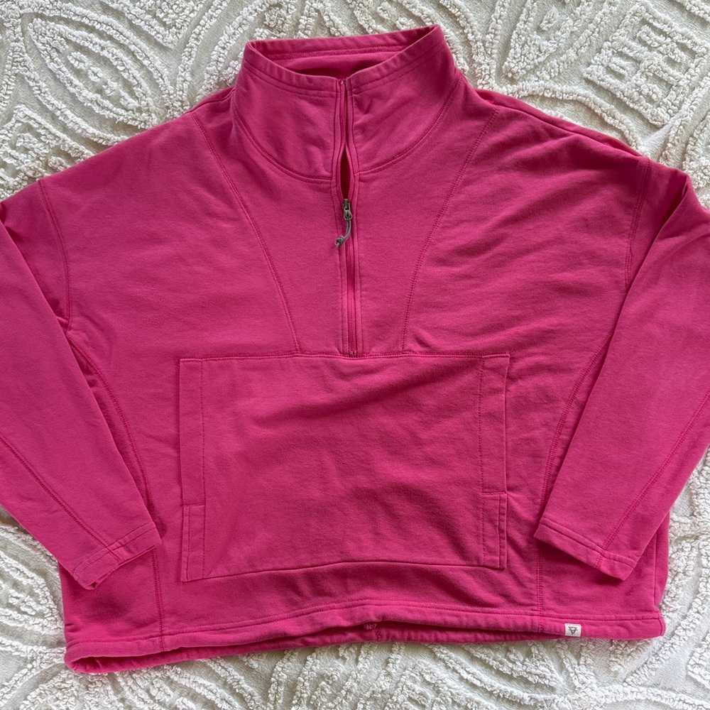 Pink Quarter-Zip Pullover